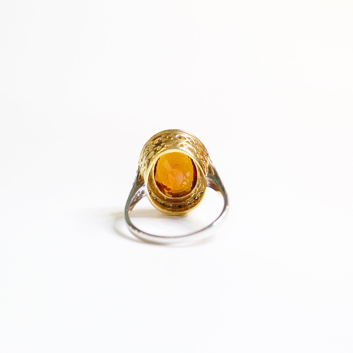 Hessonite Garnet and Diamond Dress Ring