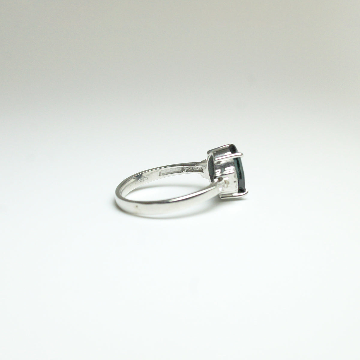 9ct White Gold 2.53ct Australian Sapphire and Diamond Ring