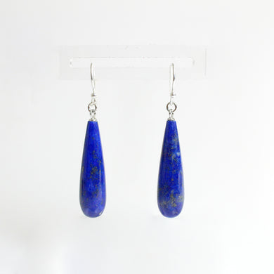 Sterling Silver Lapis Lazuli Hook Drop Earrings