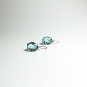 Sterling Silver Swiss Blue Topaz 8.42ct Hook Drop Earrings