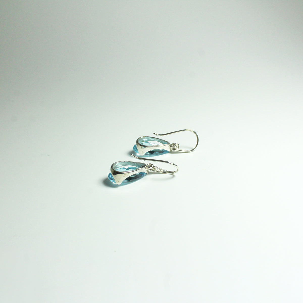 Sterling Silver Blue Topaz 2.77ct Hook Drop Earrings