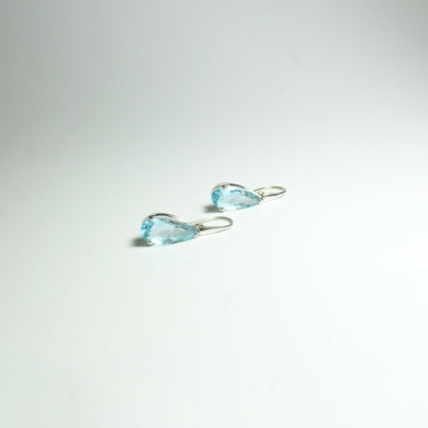 Sterling Silver Blue Topaz 2.77ct Hook Drop Earrings