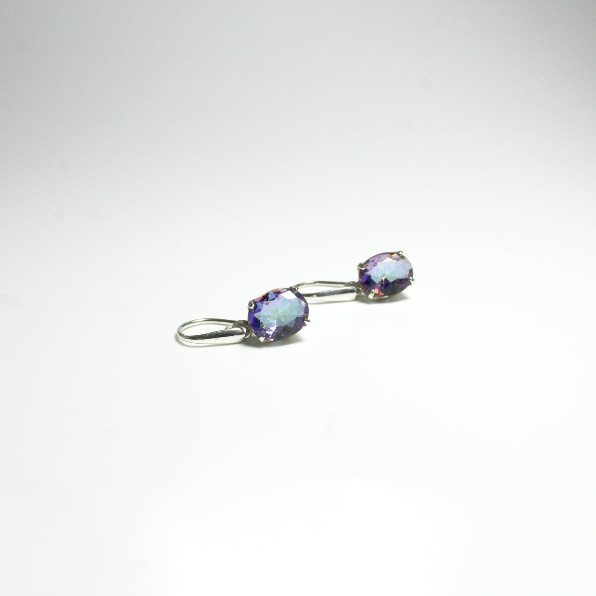 Sterling Silver 2.64ct Mystic Topaz Hook Drop Earrings
