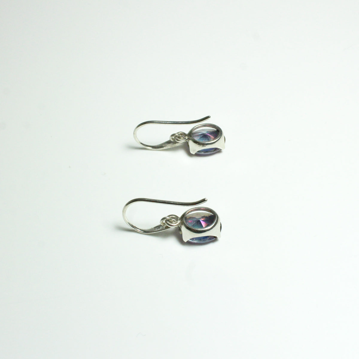 Sterling Silver 2.64ct Mystic Topaz Hook Drop Earrings