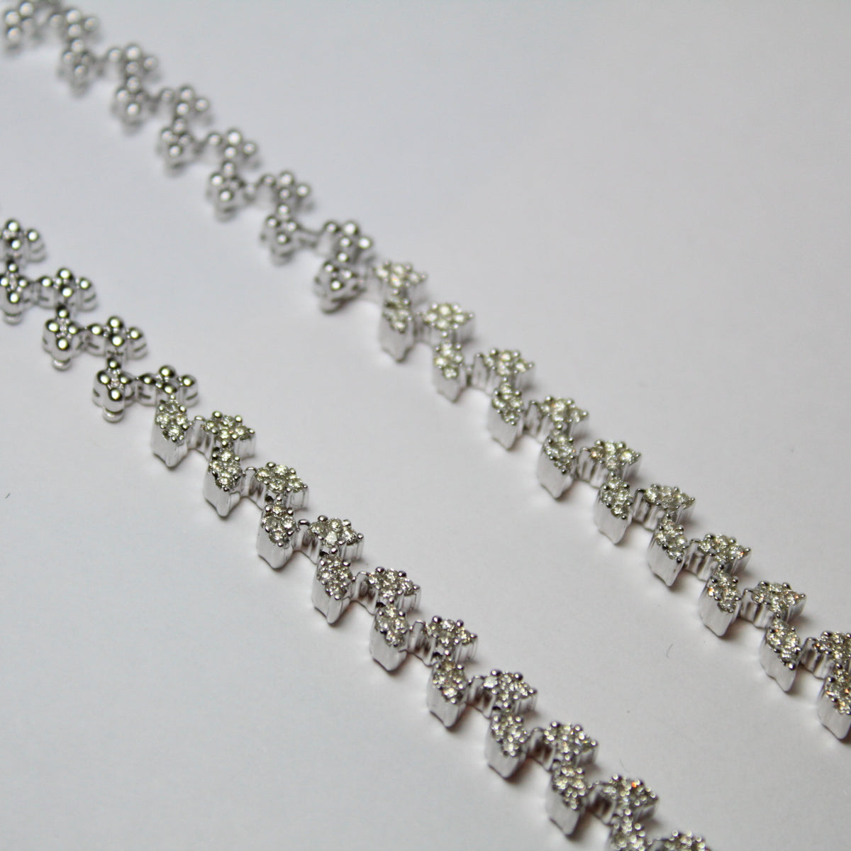 Diamond Set with Lavender Chalcedony Cabochon Pendant