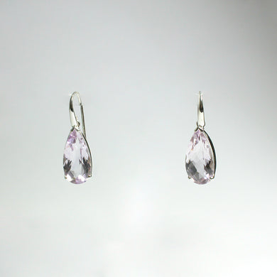 Sterling Silver 5.84ct Amethyst Hook Drop Earrings