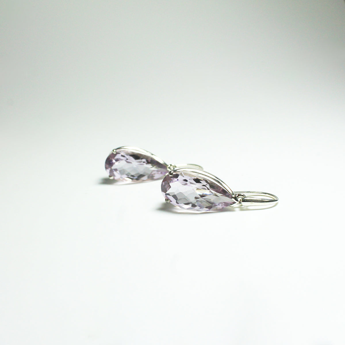 Sterling Silver 5.84ct Amethyst Hook Drop Earrings