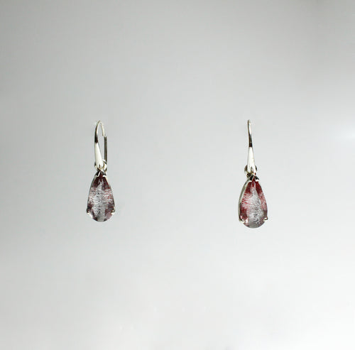 Sterling Silver 2.99ct Rutile Quartz Hook Drop Earrings