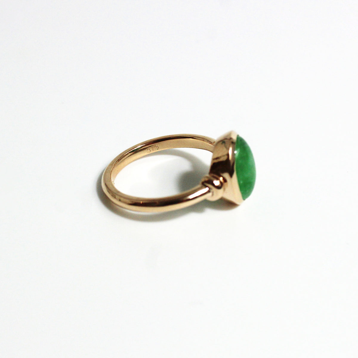 9ct Yellow Gold Jadeite Ring