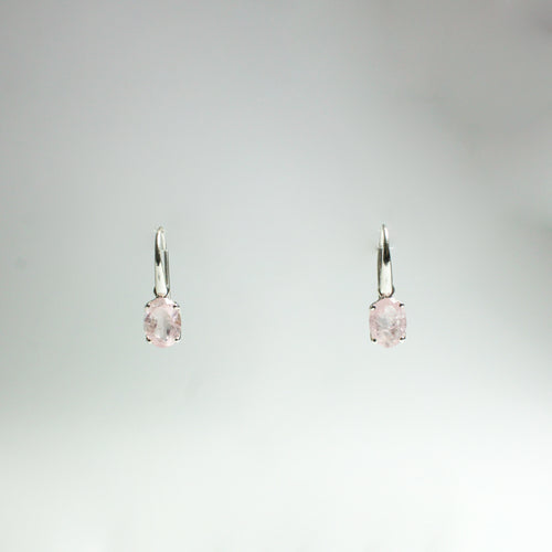 Sterling Silver 2.19ct Morganite Hook Drop Earrings