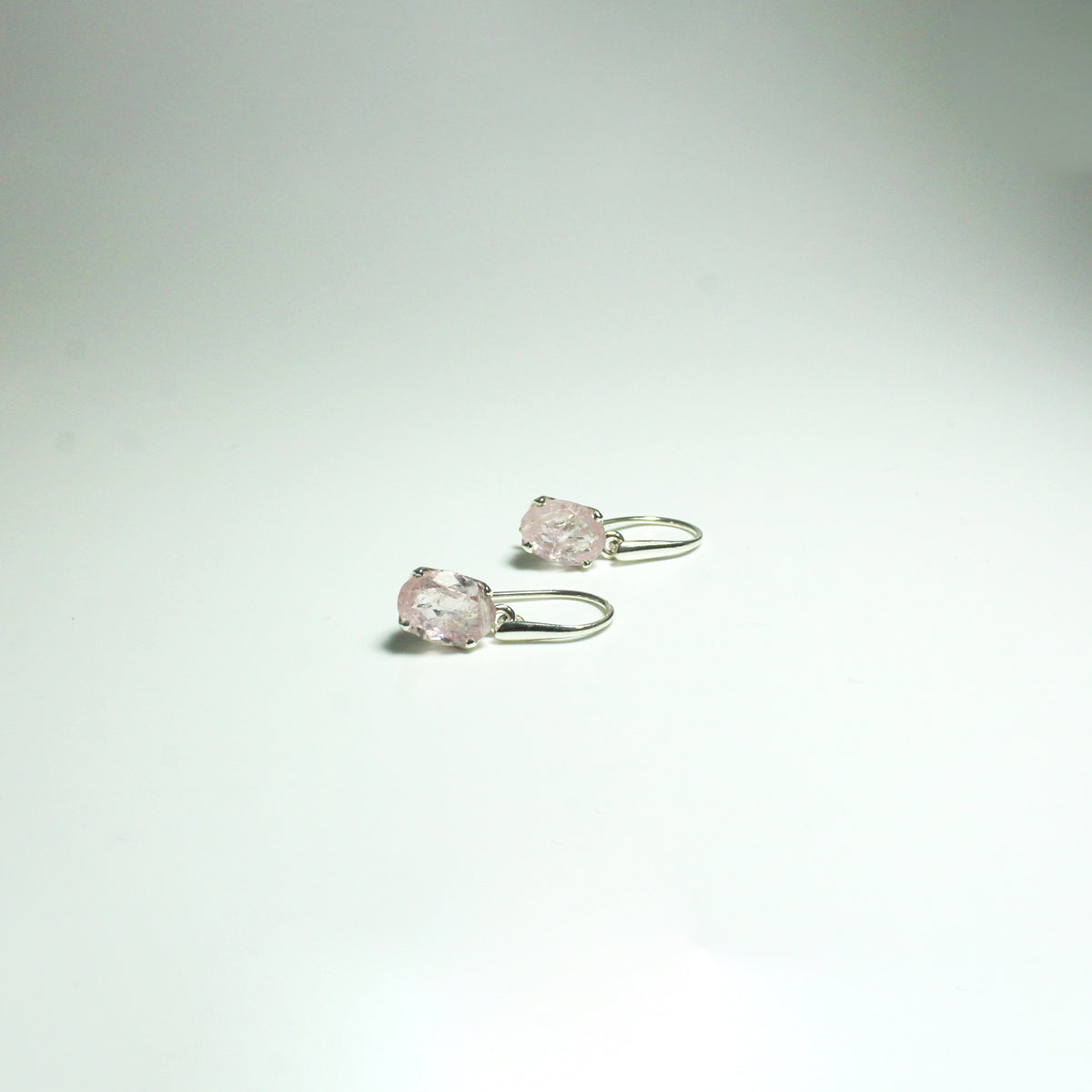 Sterling Silver 2.19ct Morganite Hook Drop Earrings