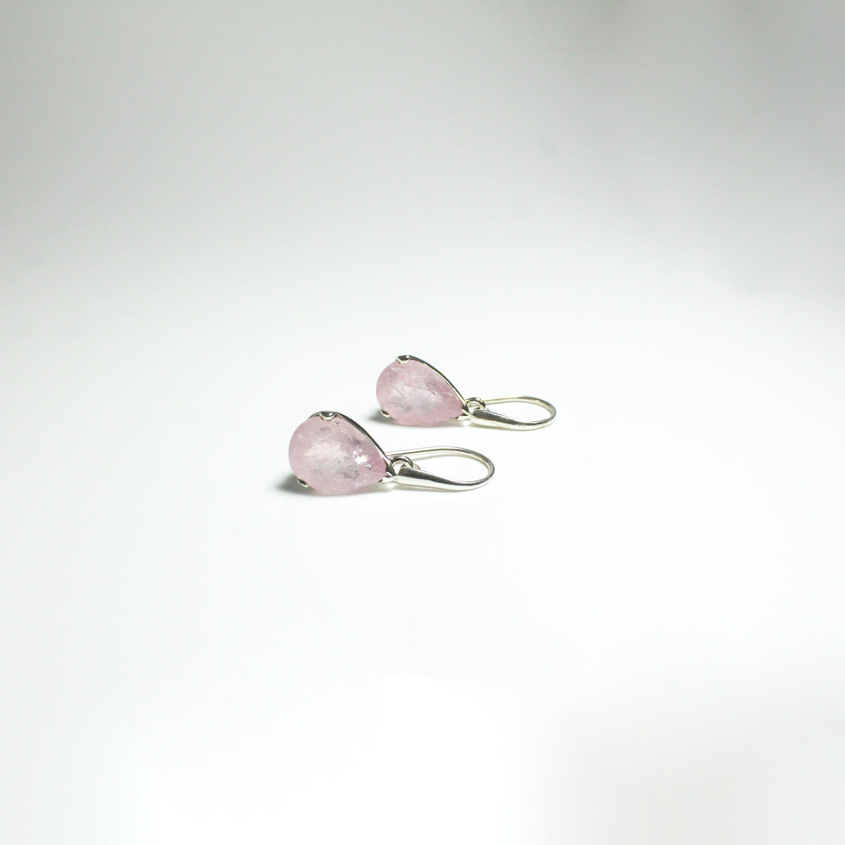 Sterling Silver 4.74ct Morganite Hook Drop Earrings