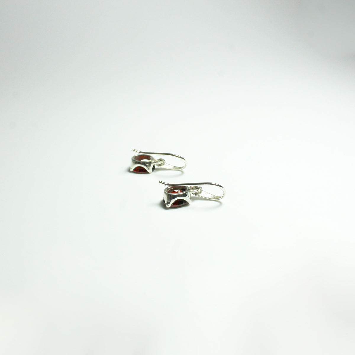 Sterling Silver 1.96ct Garnet Hook Drop Earrings