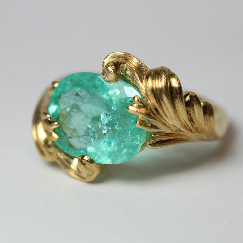 18ct Yellow Gold 5ct Paraiba Tourmaline Cocktail Ring