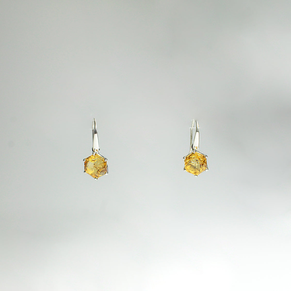 Snowflake 3.04ct Citrine Earrings