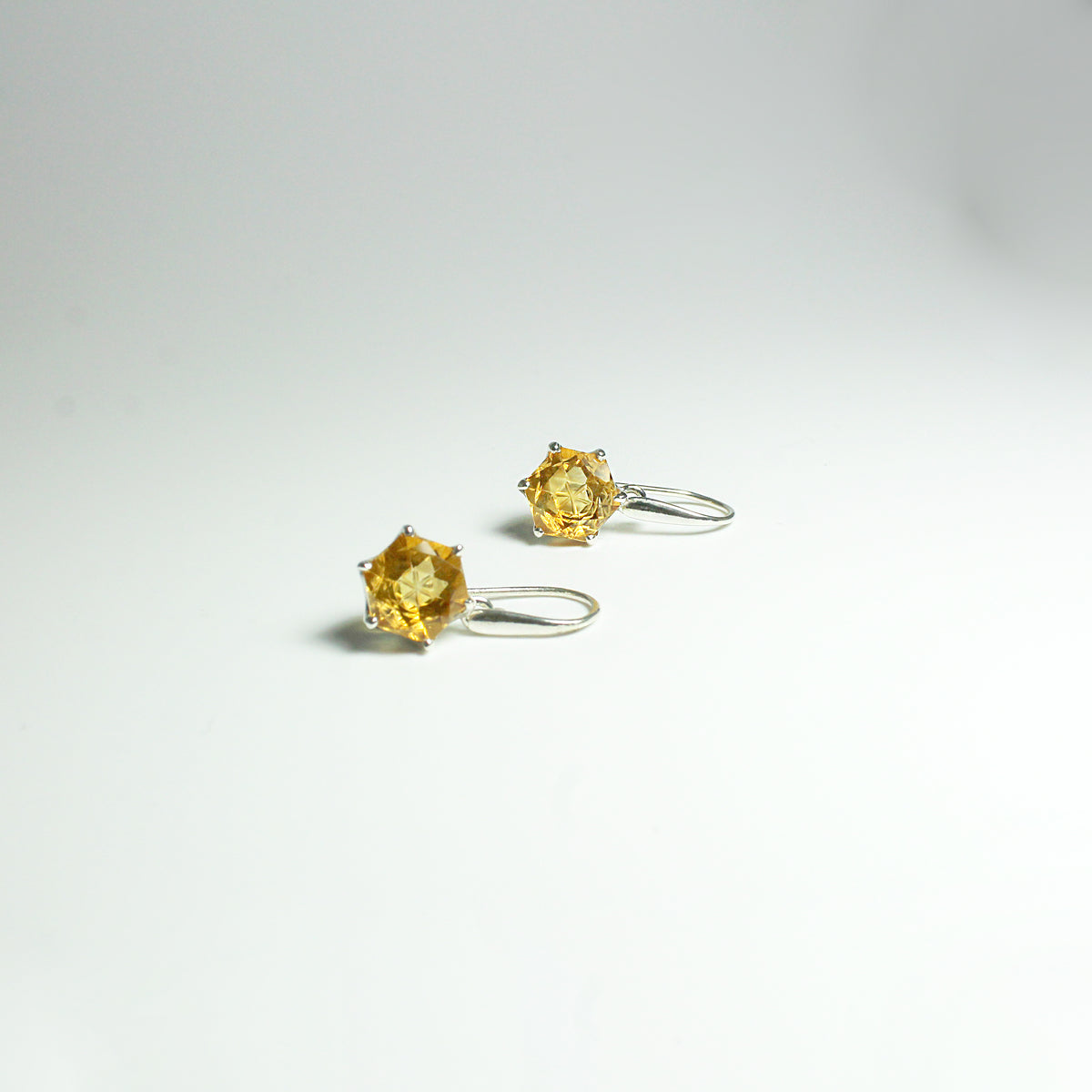 Snowflake 3.04ct Citrine Earrings
