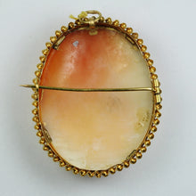 18ct Yellow Gold Conch Shell Cameo Brooch