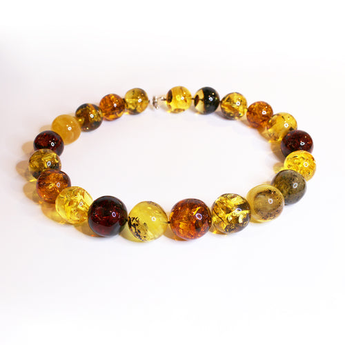 Extra Large Graduated Amber Beaded Necklace