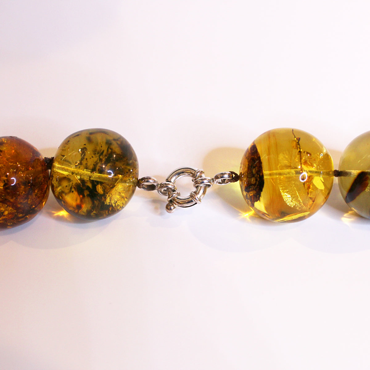 Extra Large Graduated Amber Beaded Necklace