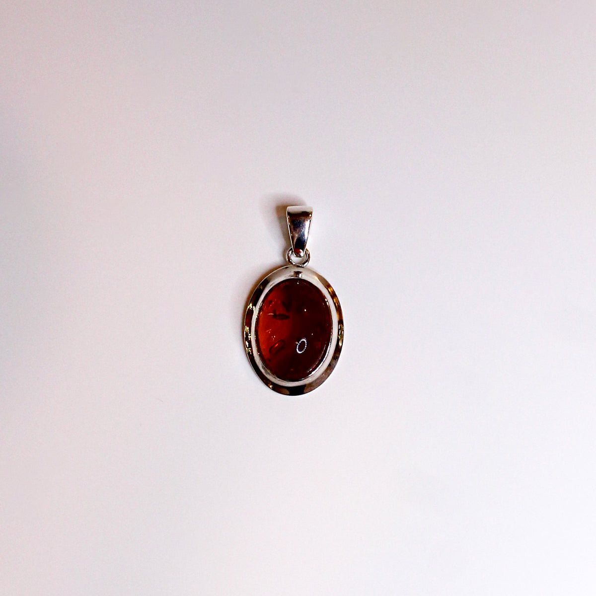Sterling Silver Amber Pendant