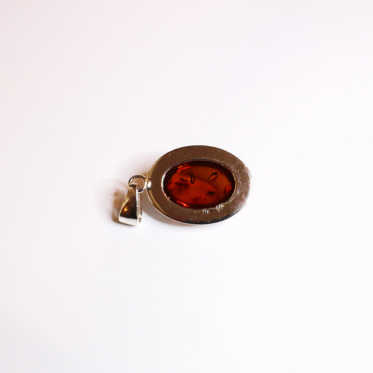 Sterling Silver Amber Pendant