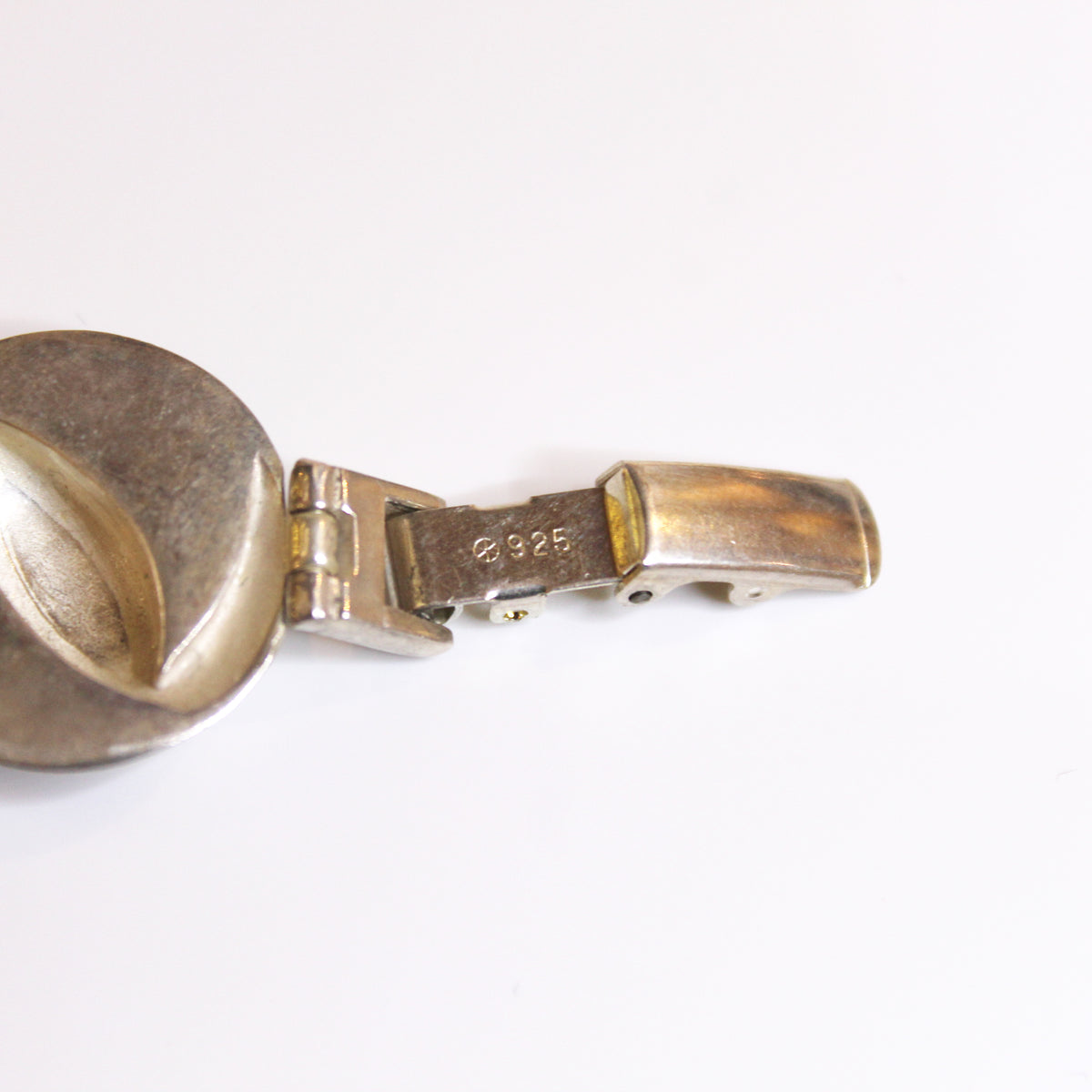 Overlaid Sterling Silver Modernist style Amber Bracelet