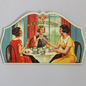 Original Vintage Printed "Needle Card" Needle Case