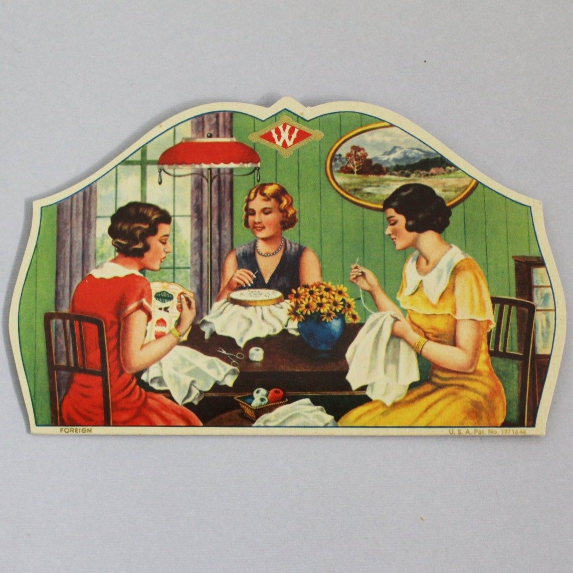Original Vintage Printed "Needle Card" Needle Case