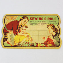 Original Vintage Printed "Sewing Circle" Needle Case