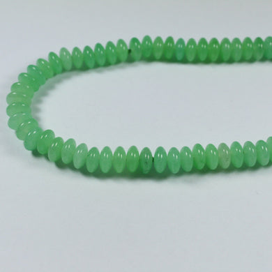Chrysoprase Green beaded Necklace 84cm in length