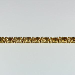 Sterling Silver Gold Plate Citrine Bracelet