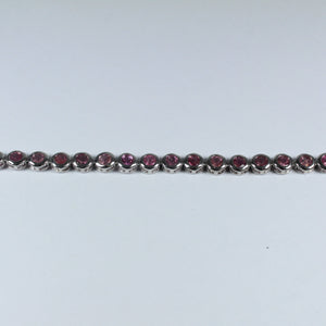 Sterling Silver Pink Tourmaline Bracelet