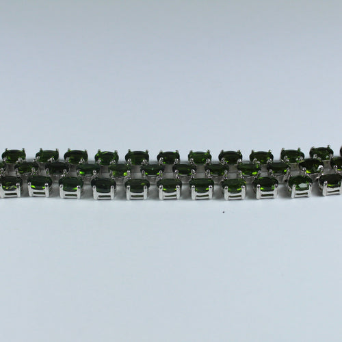 Sterling Silver Chrome Diopside Bracelet