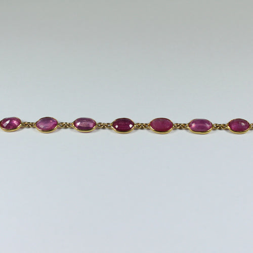 18ct Yellow Gold Ruby Bracelet