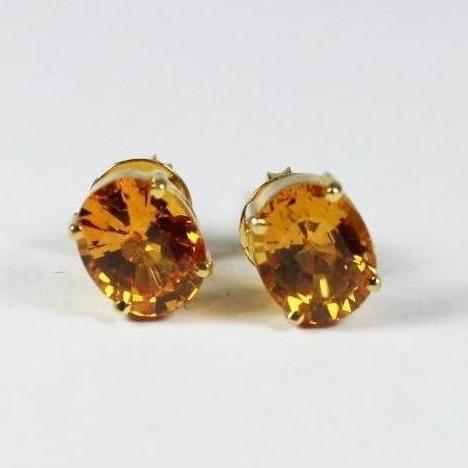 14ct Yellow Gold Citrine Stud Earrings