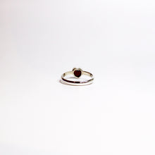 Sterling Silver Garnet Heart Ring