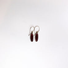 Cabochon Oval Garnet Drop Earrings