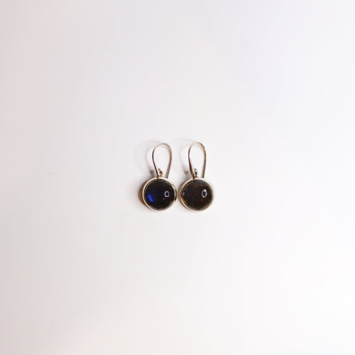 Cabochon Blue Labradorite Earrings