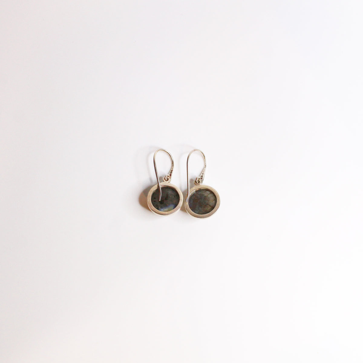 Cabochon Blue Labradorite Earrings