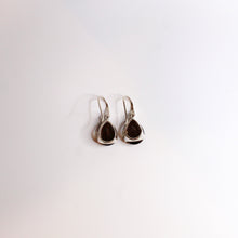 Sterling Silver Smokey Quartz Hook Tear Drop Earrings