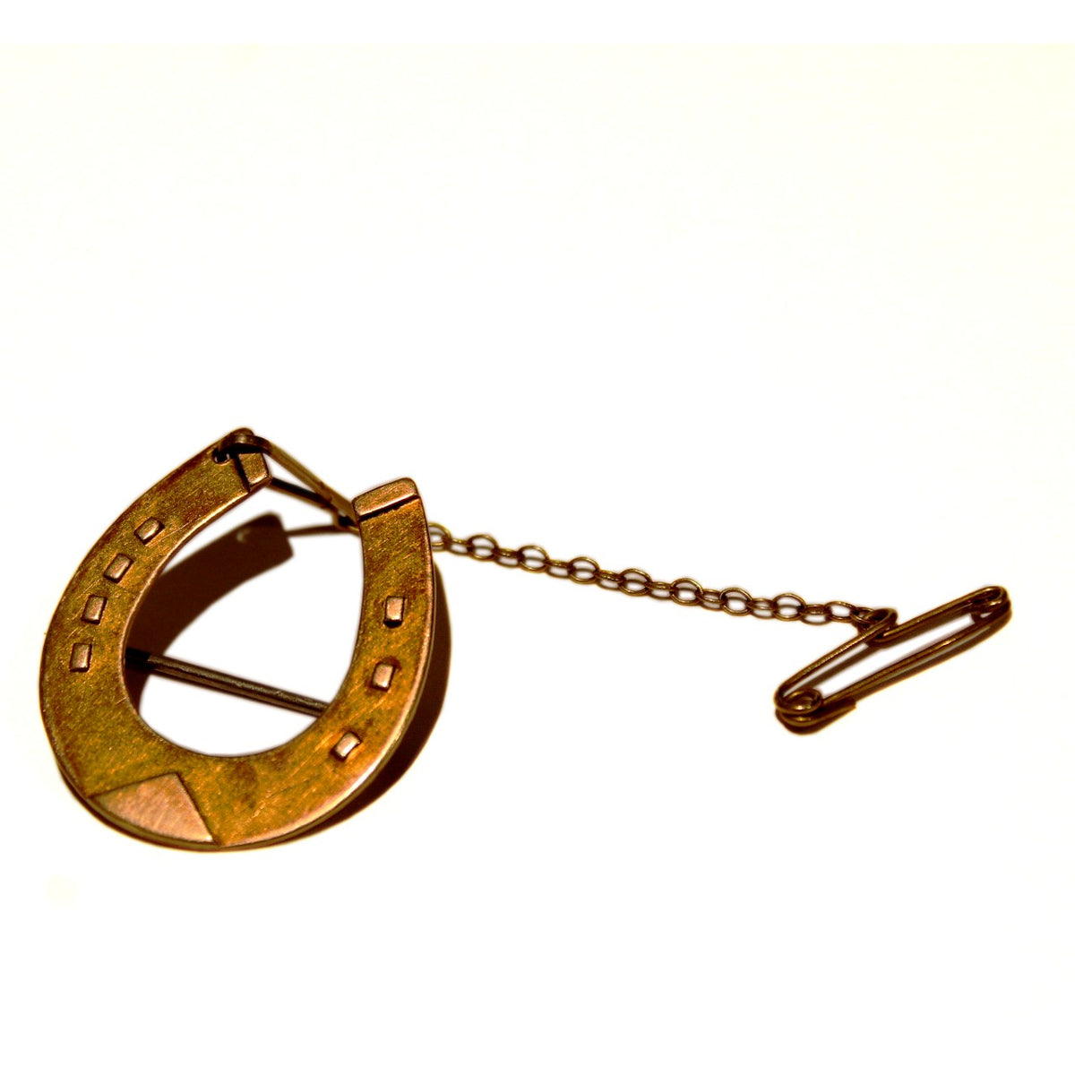 Antique Brass Horse Shoe Brooch