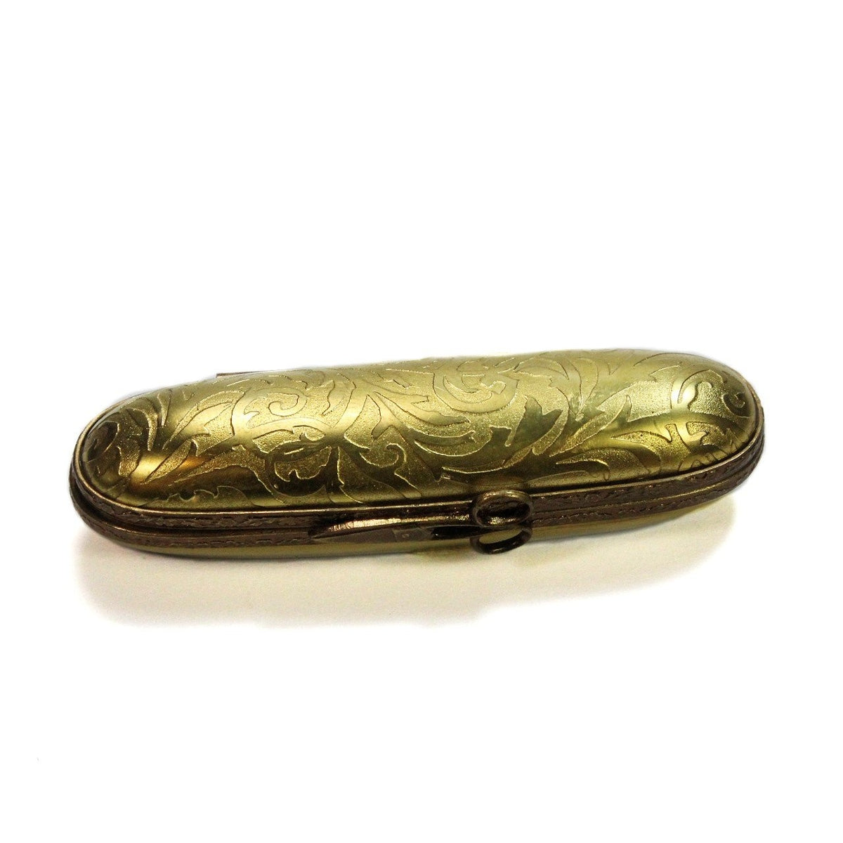 Limoges Gold & Porcelain Oval Shaped Trinket Box