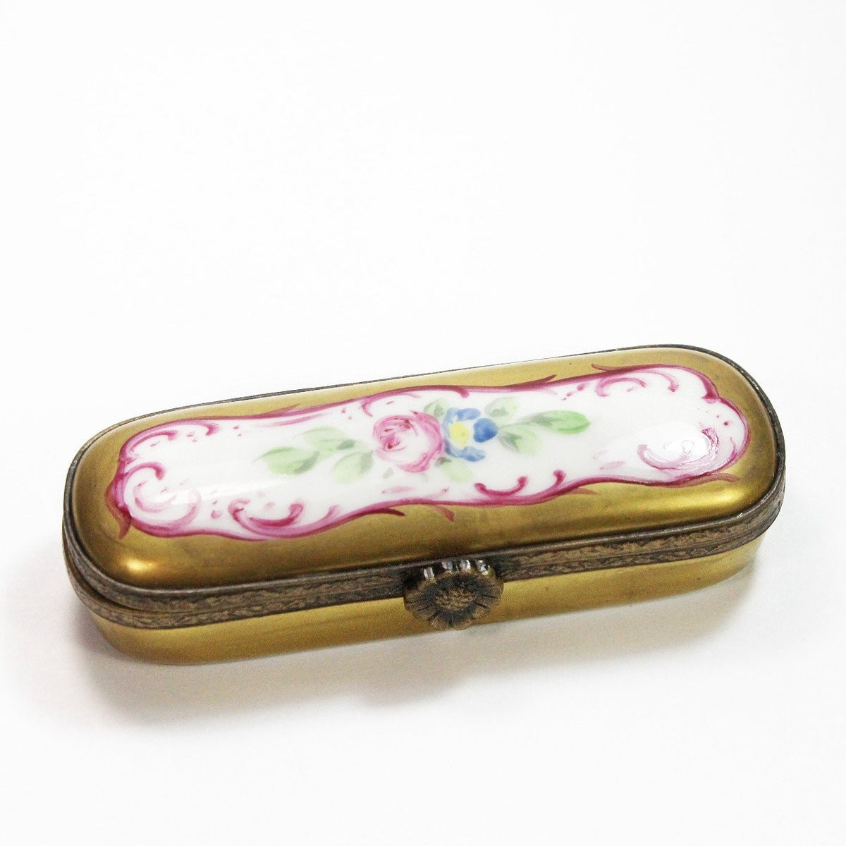 Limoges Porcelain Oval Shaped Trinket Box