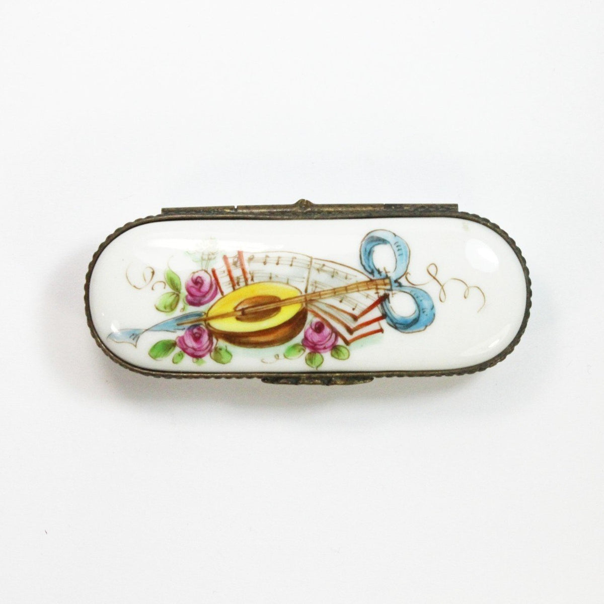 Limoges Porcelain Oval Shaped Trinket Box