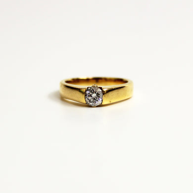 18ct Yellow Gold Solitaire 0.39ctw Diamond Ring