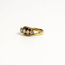 Vintage 18ct Yellow Gold 0.66ctw Diamond Bridge Ring