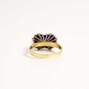 18ct Yellow Gold Pearl and Diamond Art Deco Ring