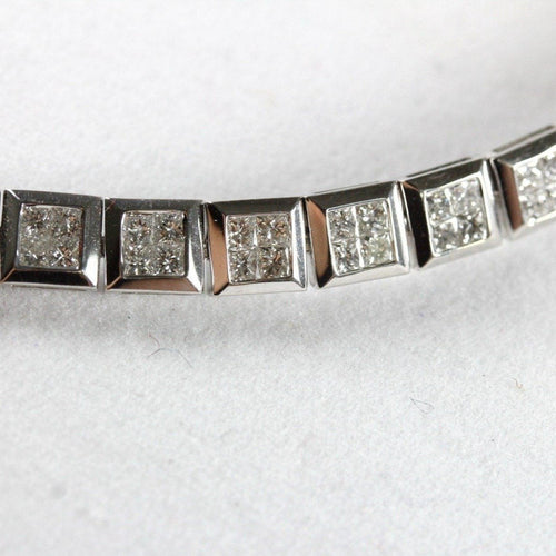 14ct White Gold 5.6ct Diamond Tennis Bracelet