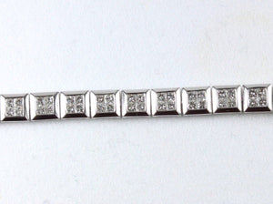 14ct White Gold 5.6ct Diamond Tennis Bracelet