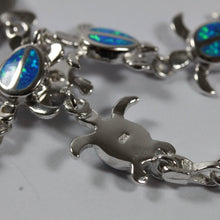 Sterling Silver Triplet Opal Turtle Bracelet